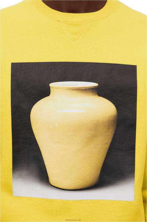 amarillo sudadera con estampado de cerámica en algodón Loewe R8J8Z818 hombres