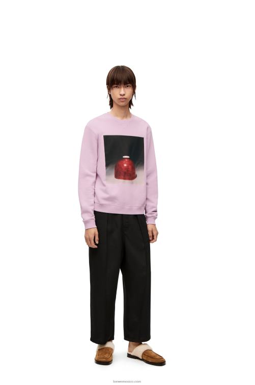 lila sudadera con estampado de cerámica en algodón Loewe R8J8Z815 hombres