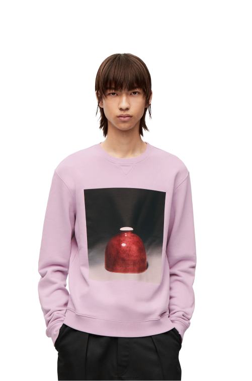 lila sudadera con estampado de cerámica en algodón Loewe R8J8Z815 hombres