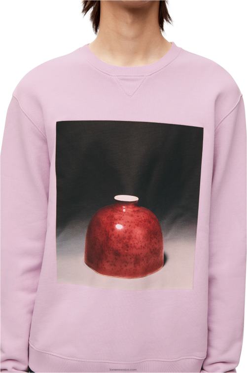lila sudadera con estampado de cerámica en algodón Loewe R8J8Z815 hombres