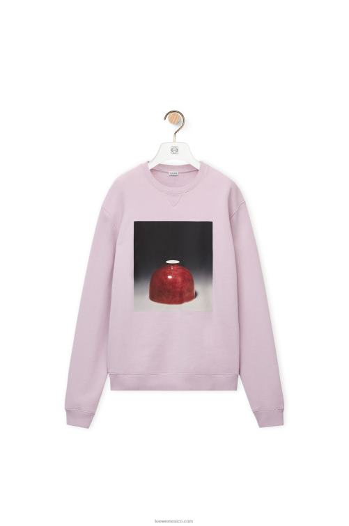 lila sudadera con estampado de cerámica en algodón Loewe R8J8Z815 hombres