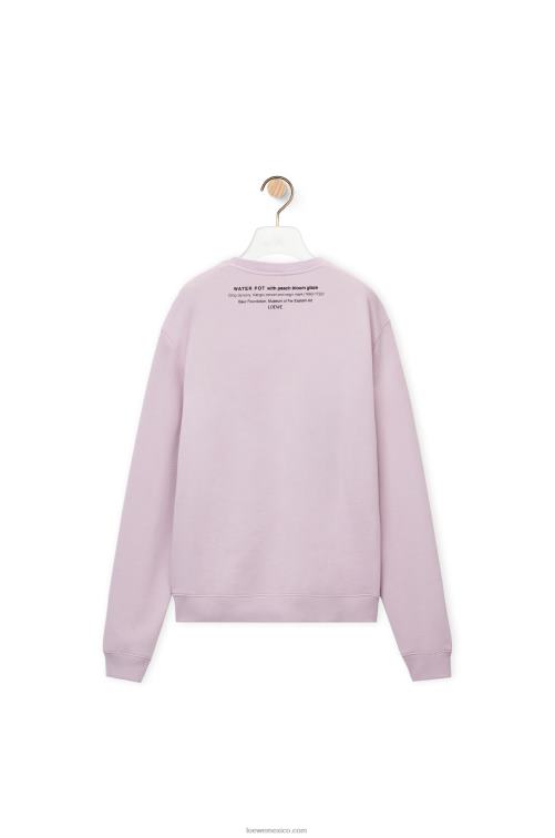 lila sudadera con estampado de cerámica en algodón Loewe R8J8Z815 hombres