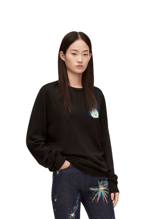 negro jersey calcifer de lana Loewe R8J8Z1025 hombres