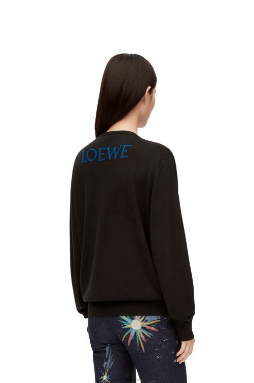 negro jersey calcifer de lana Loewe R8J8Z1025 hombres