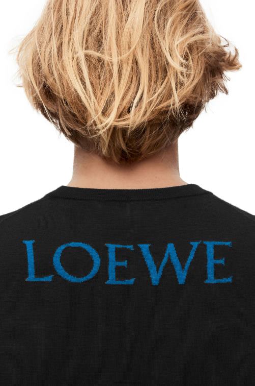 negro jersey calcifer de lana Loewe R8J8Z1025 hombres
