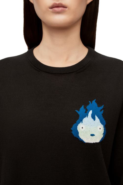 negro jersey calcifer de lana Loewe R8J8Z1025 hombres