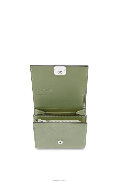 Romero cartera compacta con solapa anagram de piel de becerro granulada Loewe R8J8Z1248 mujer