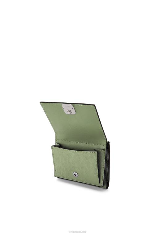 Romero cartera triple con anagrama de piel de becerro granulada Loewe R8J8Z1247 mujer