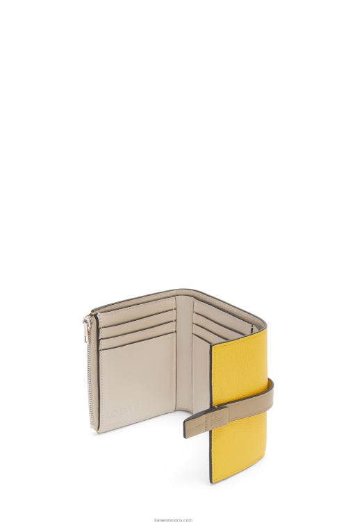 amarillo/verde arcilla cartera vertical pequeña de piel de becerro granulada suave Loewe R8J8Z1282 mujer