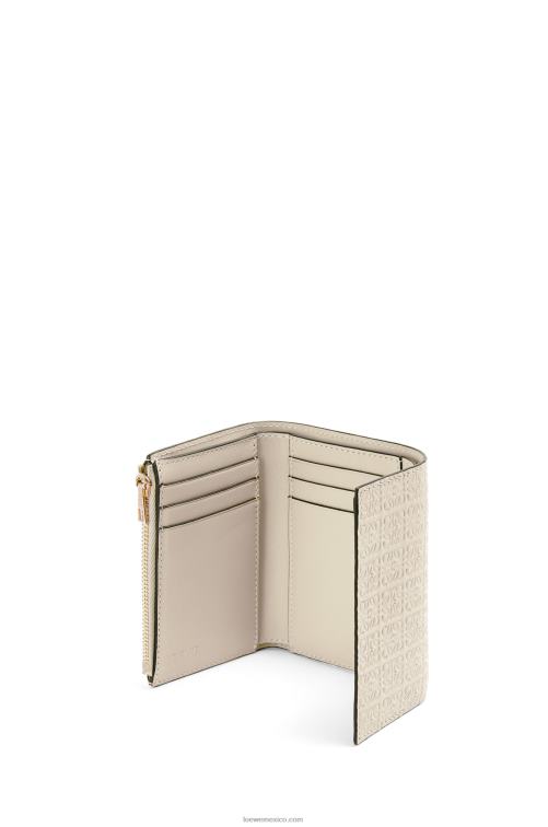 avena ligera cartera pequeña repeat vertical de piel de becerro de seda repujada Loewe R8J8Z1273 mujer