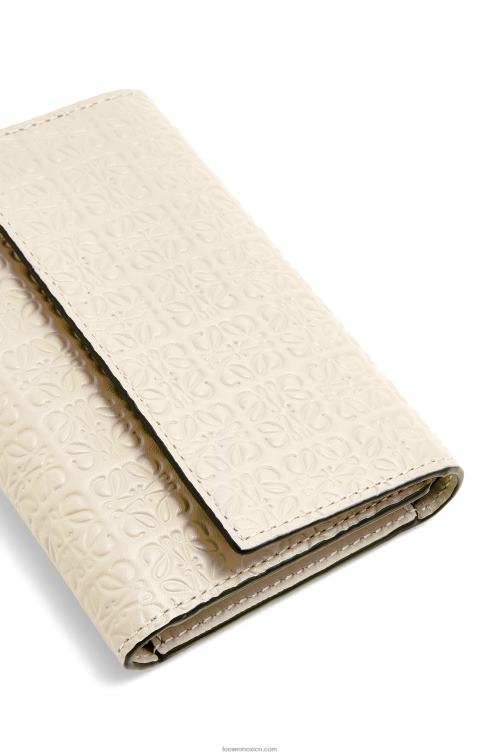 avena ligera cartera pequeña repeat vertical de piel de becerro de seda repujada Loewe R8J8Z1273 mujer