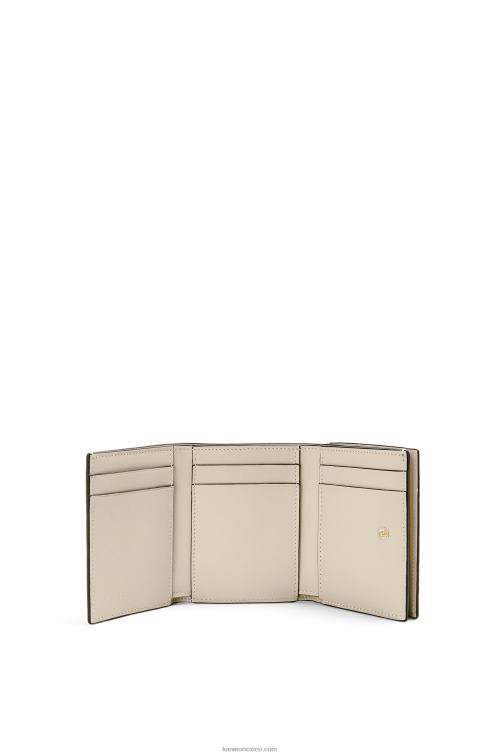 avena ligera cartera triple repeat de piel de becerro de seda grabada Loewe R8J8Z1271 mujer