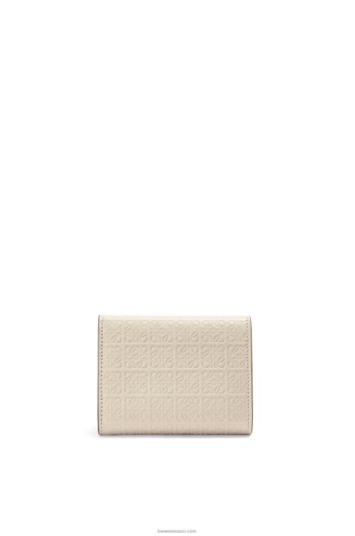 avena ligera cartera triple repeat de piel de becerro de seda grabada Loewe R8J8Z1271 mujer