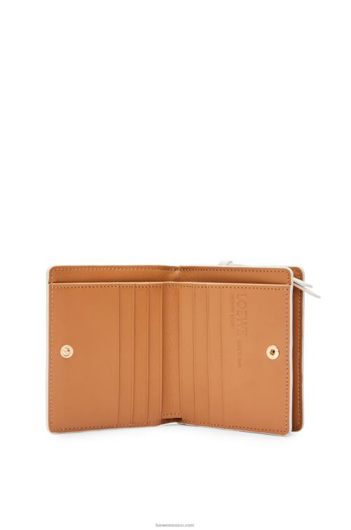 blanco suave cartera compacta con cremallera pulpo en becerro clásico Loewe R8J8Z1304 mujer