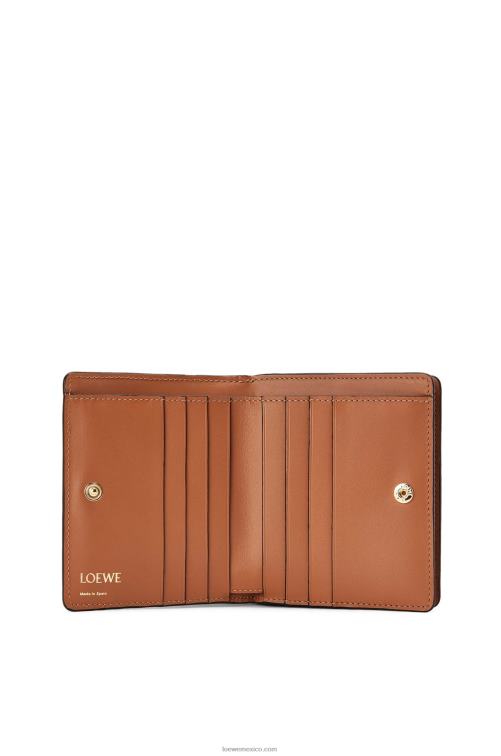 broncearse cartera con cremallera repeat compact de piel de becerro de seda grabada Loewe R8J8Z1281 mujer