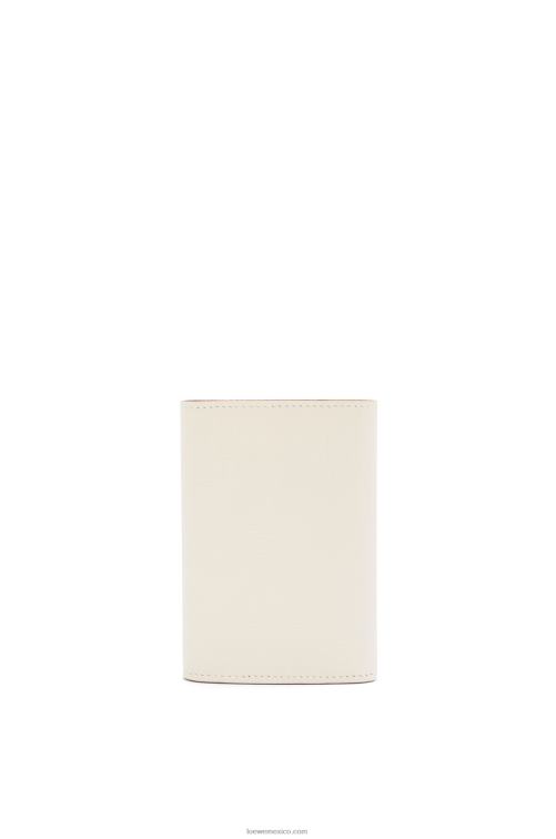 fantasma de luz Cartera vertical pequeña Anagram de piel de becerro granulada Loewe R8J8Z1218 mujer