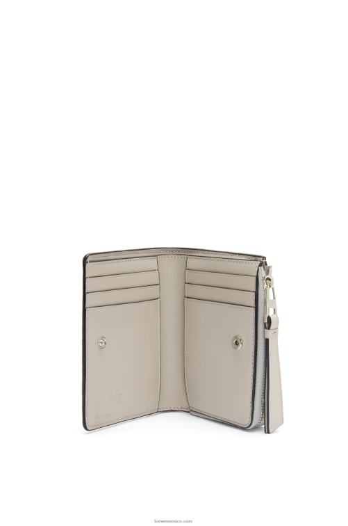 fantasma/flor de durazno billetera plegable delgada puzzle en becerro clásico Loewe R8J8Z1263 mujer