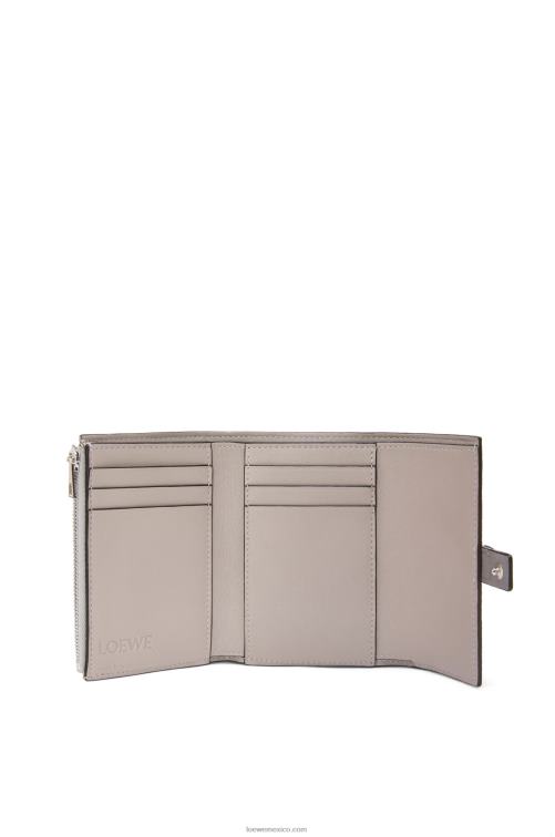 gris perla/verde pálido claro cartera vertical pequeña de piel de becerro granulada suave Loewe R8J8Z1252 mujer