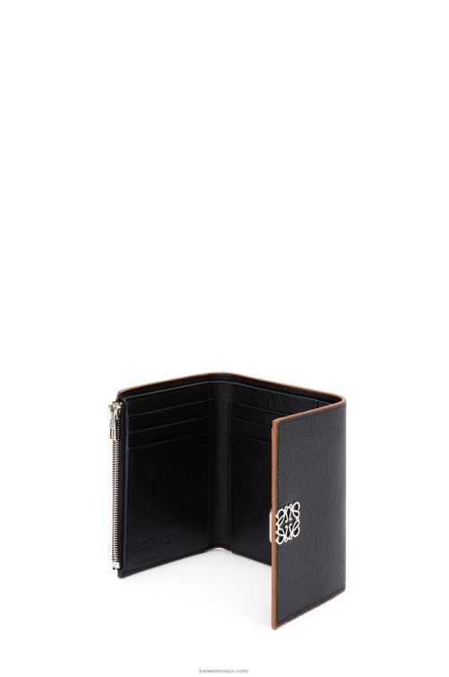 negro Cartera vertical pequeña Anagram de piel de becerro granulada Loewe R8J8Z1246 mujer