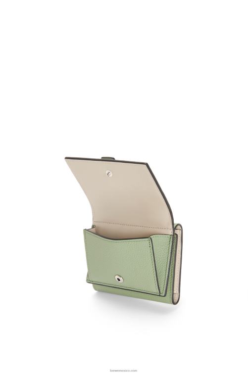 romero/bronceado cartera de tres pliegues en suave piel de becerro granulada Loewe R8J8Z1223 mujer