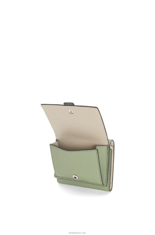 romero/bronceado cartera de tres pliegues en suave piel de becerro granulada Loewe R8J8Z1314 mujer