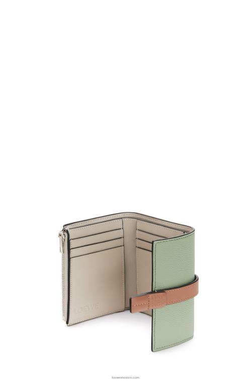 romero/bronceado cartera vertical pequeña de piel de becerro granulada suave Loewe R8J8Z1225 mujer
