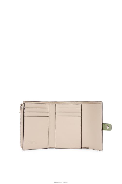 romero/bronceado cartera vertical pequeña de piel de becerro granulada suave Loewe R8J8Z1225 mujer