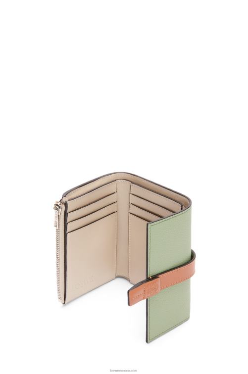 romero/bronceado cartera vertical pequeña de piel de becerro granulada suave Loewe R8J8Z1225 mujer
