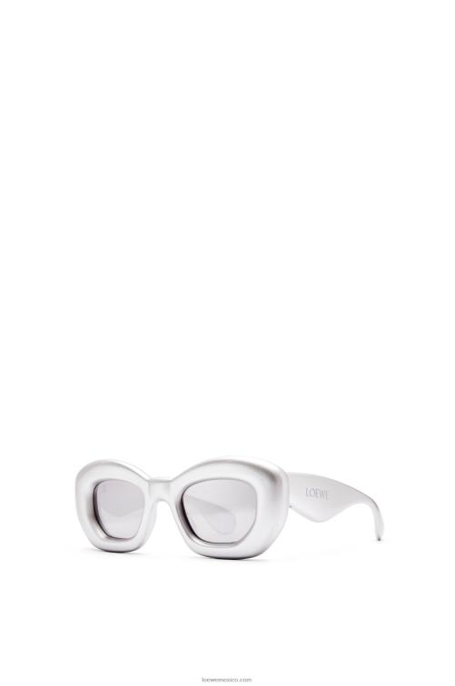 Gris plateado gafas de sol infladas con mariposas de nailon Loewe R8J8Z1451 mujer