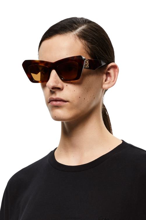 Habana marrón gafas de sol cateye de acetato Loewe R8J8Z1480 mujer