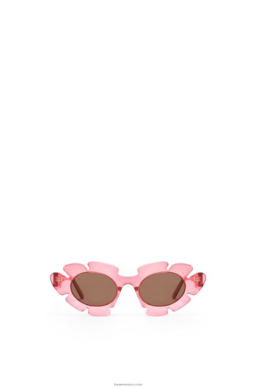 Rosa coral gafas de sol flor de nailon inyectado Loewe R8J8Z1463 mujer
