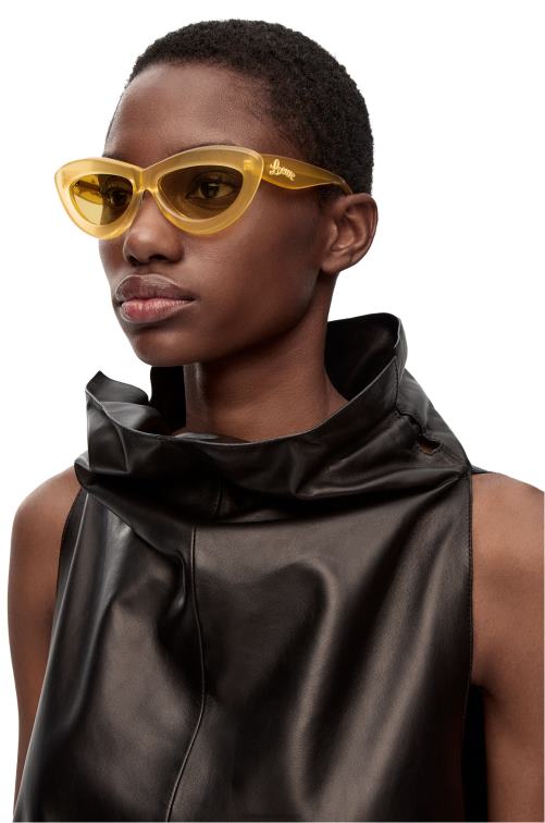amarillo canario gafas de sol cateye de acetato Loewe R8J8Z1504 mujer