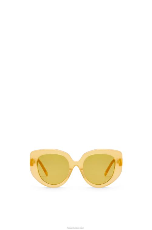 amarillo canario gafas de sol mariposa de acetato Loewe R8J8Z1505 mujer