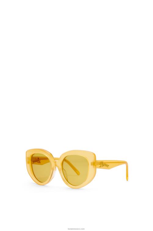 amarillo canario gafas de sol mariposa de acetato Loewe R8J8Z1505 mujer