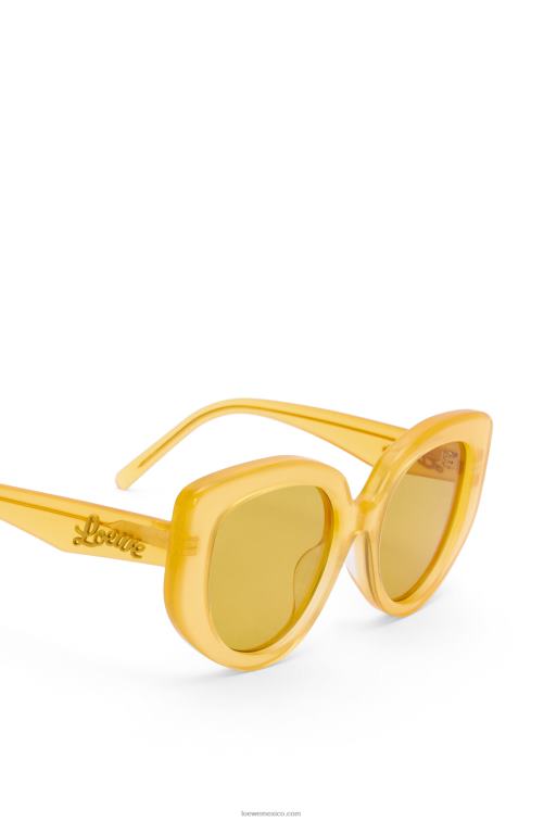 amarillo canario gafas de sol mariposa de acetato Loewe R8J8Z1505 mujer