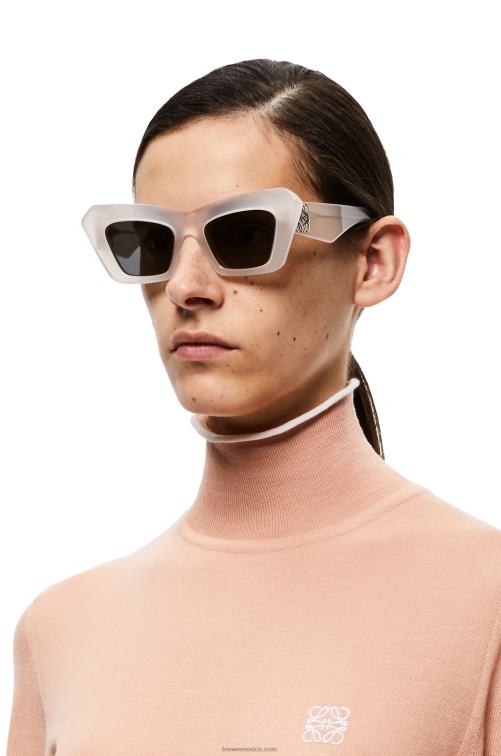 blanco hielo gafas de sol cateye de acetato Loewe R8J8Z1479 mujer