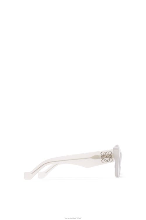 blanco hielo gafas de sol cateye de acetato Loewe R8J8Z1479 mujer