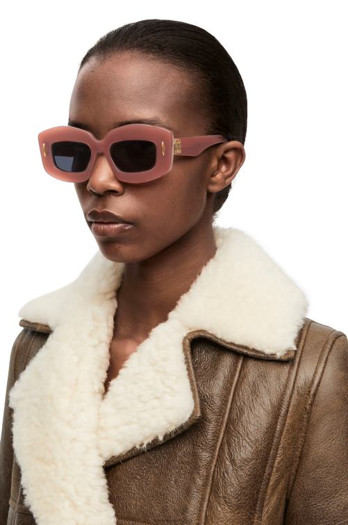 borgoña lentes de sol screen en acetato Loewe R8J8Z1428 mujer