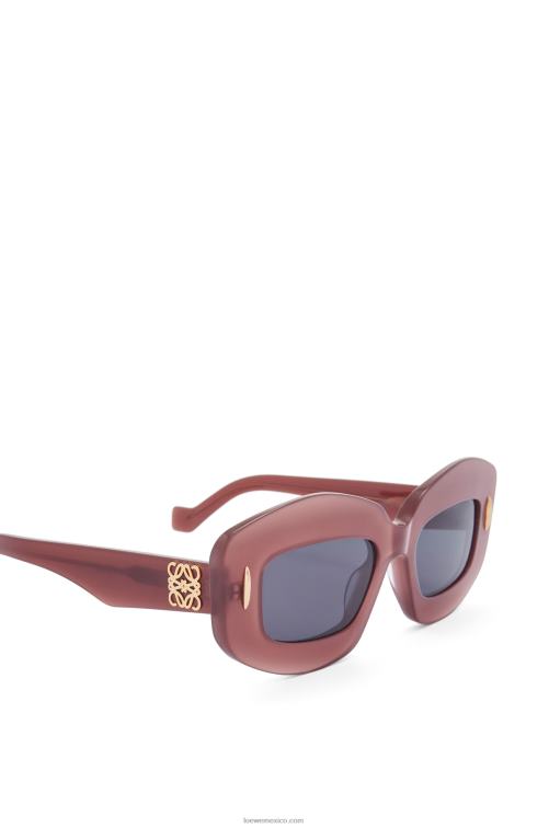 borgoña lentes de sol screen en acetato Loewe R8J8Z1428 mujer
