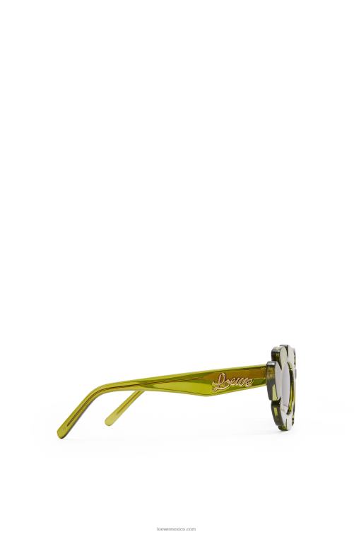 cactus verde gafas de sol flor de nailon inyectado Loewe R8J8Z1462 mujer