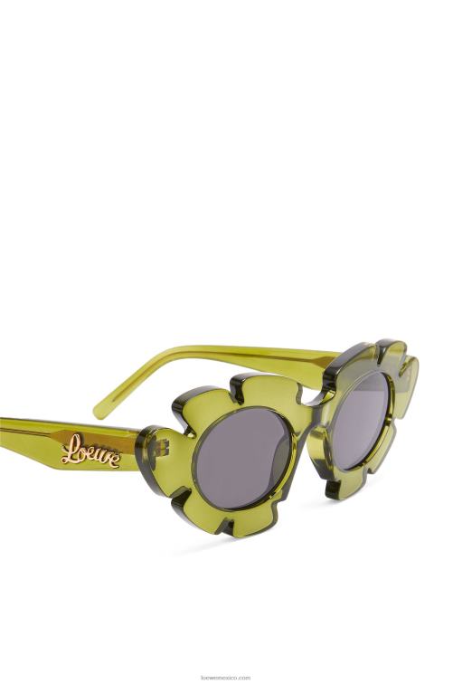 cactus verde gafas de sol flor de nailon inyectado Loewe R8J8Z1462 mujer