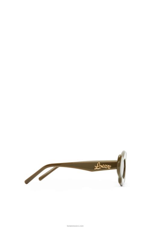 caqui brillante gafas de sol flame de acetato Loewe R8J8Z1468 mujer