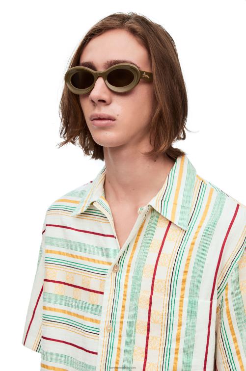 caqui brillante gafas de sol loop en acetato Loewe R8J8Z1455 mujer