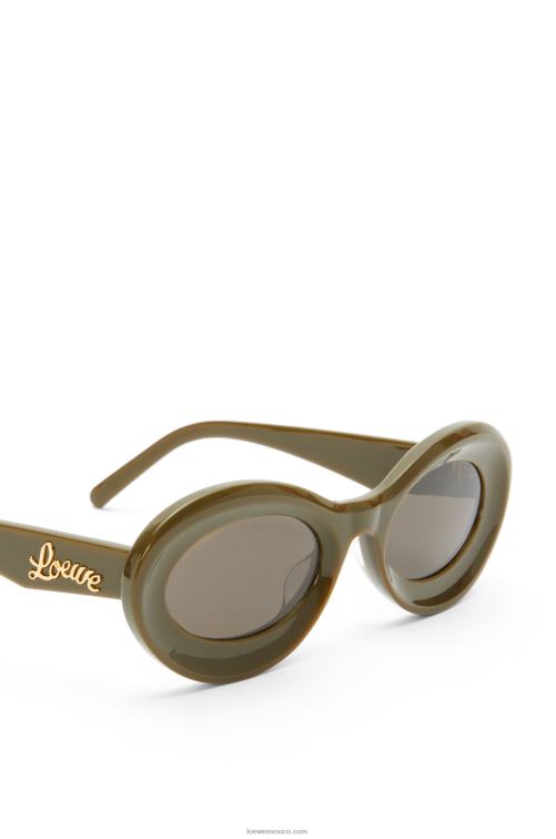 caqui brillante gafas de sol loop en acetato Loewe R8J8Z1455 mujer
