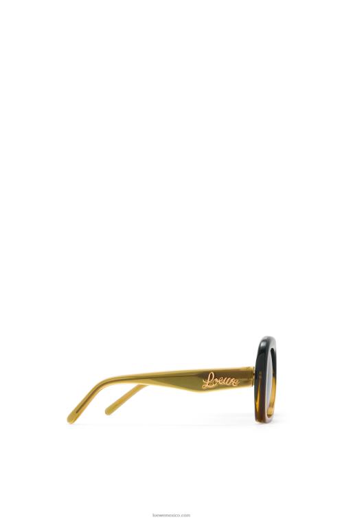 degradado verde gafas de sol cuadradas en forma de media luna de acetato Loewe R8J8Z1440 mujer