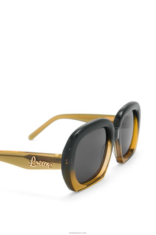 degradado verde gafas de sol cuadradas en forma de media luna de acetato Loewe R8J8Z1440 mujer