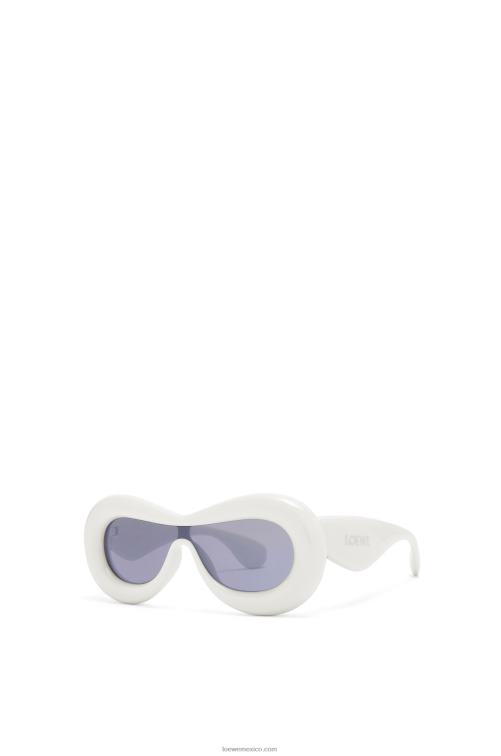 gris gafas de sol con máscara hinchable de nailon Loewe R8J8Z1499 mujer