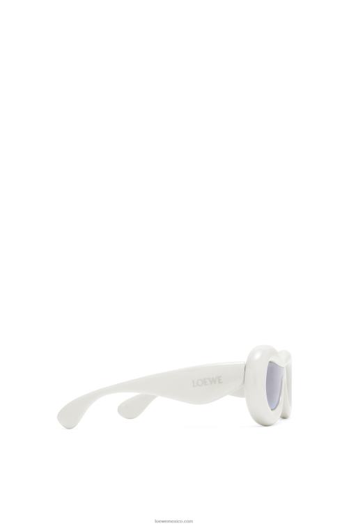 gris gafas de sol con máscara hinchable de nailon Loewe R8J8Z1499 mujer