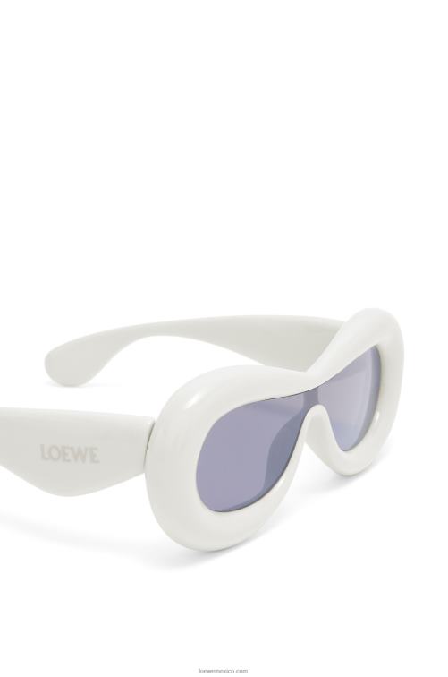 gris gafas de sol con máscara hinchable de nailon Loewe R8J8Z1499 mujer