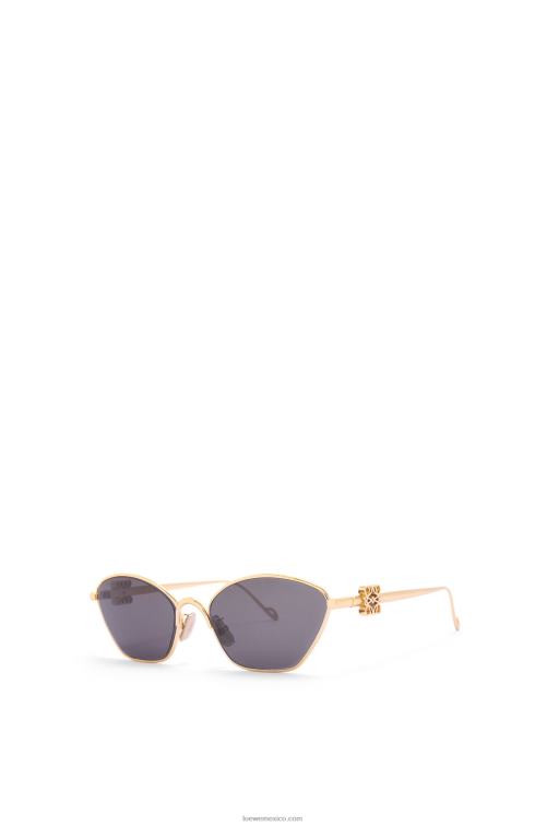humo/moka Gafas de sol hexagonales con anagrama en metal Loewe R8J8Z1447 mujer